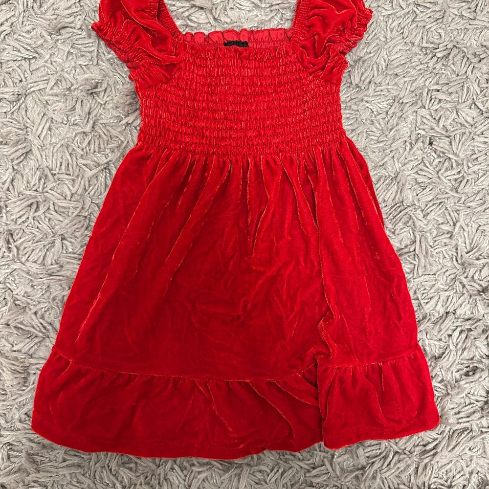 Girls Red Christmas Dress